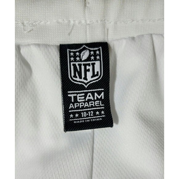 NFL Team Apparel Kids Sweatpants White Lined Football Logos ICER Brands Sz 10-12 - Picture 6 of 8